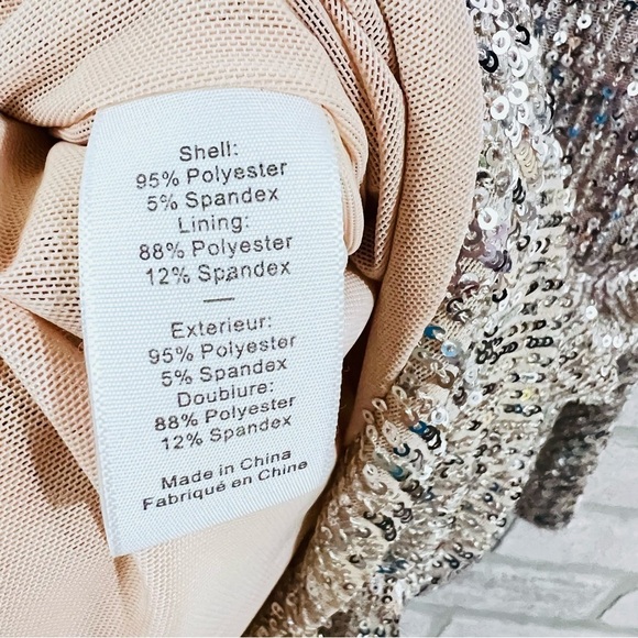 Likely Whitney Champagne Sequin Mini Dress Size 4 - Picture 10 of 10